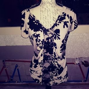 Dressy lace backed top